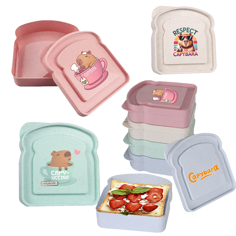 Food Storage Containers With Lids - Capybara Sandwich Food Storage Case Container