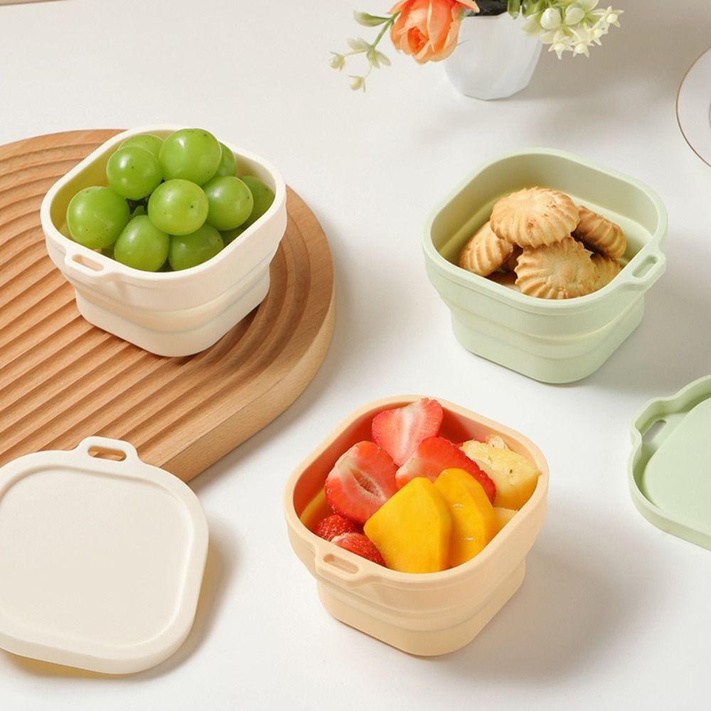 Food Storage Not Plastic - Large Capacity 400ml Foldable Lunch Box