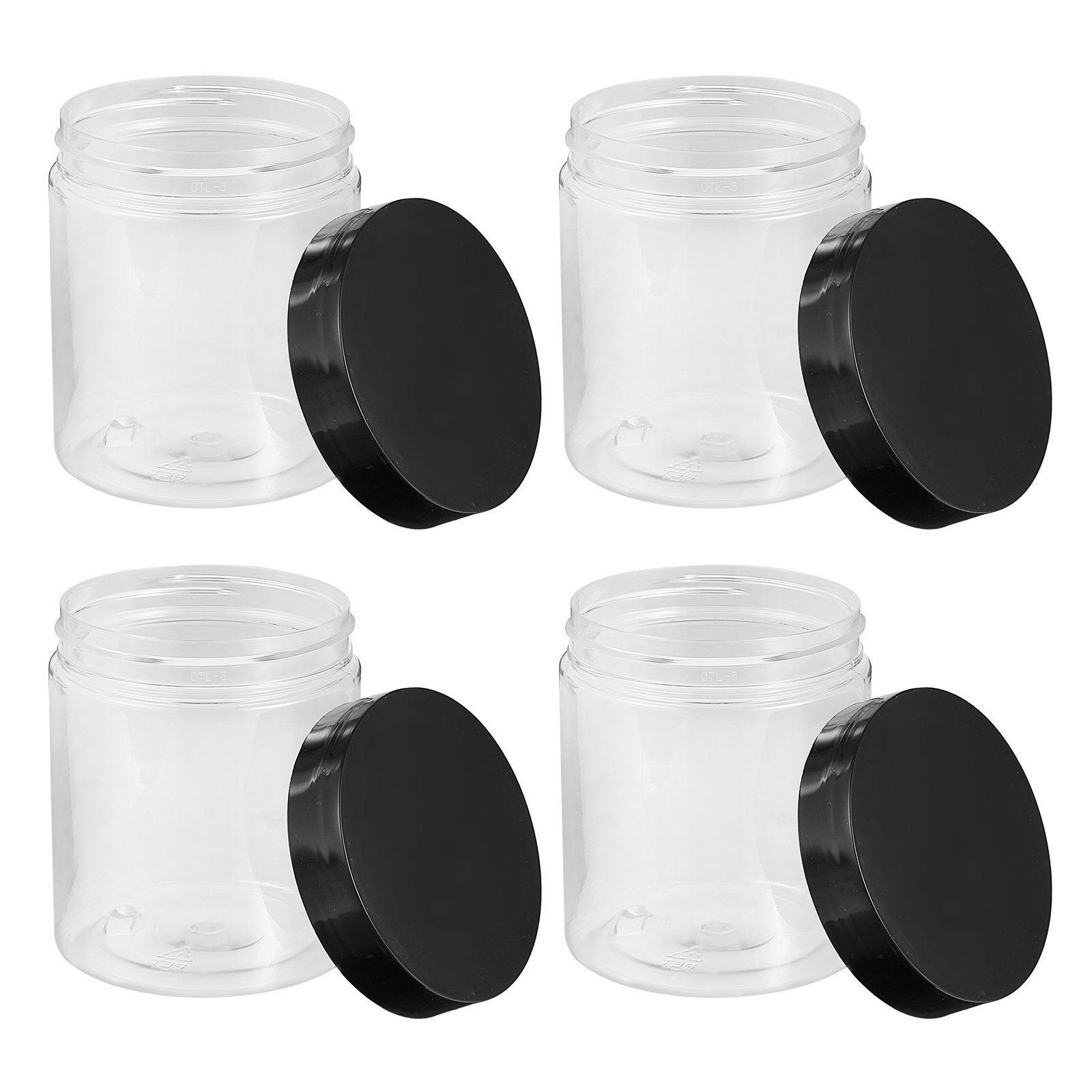 Food Storage Jars Airtight - 12Pcs Clear Plastic Sealed Canisters Food