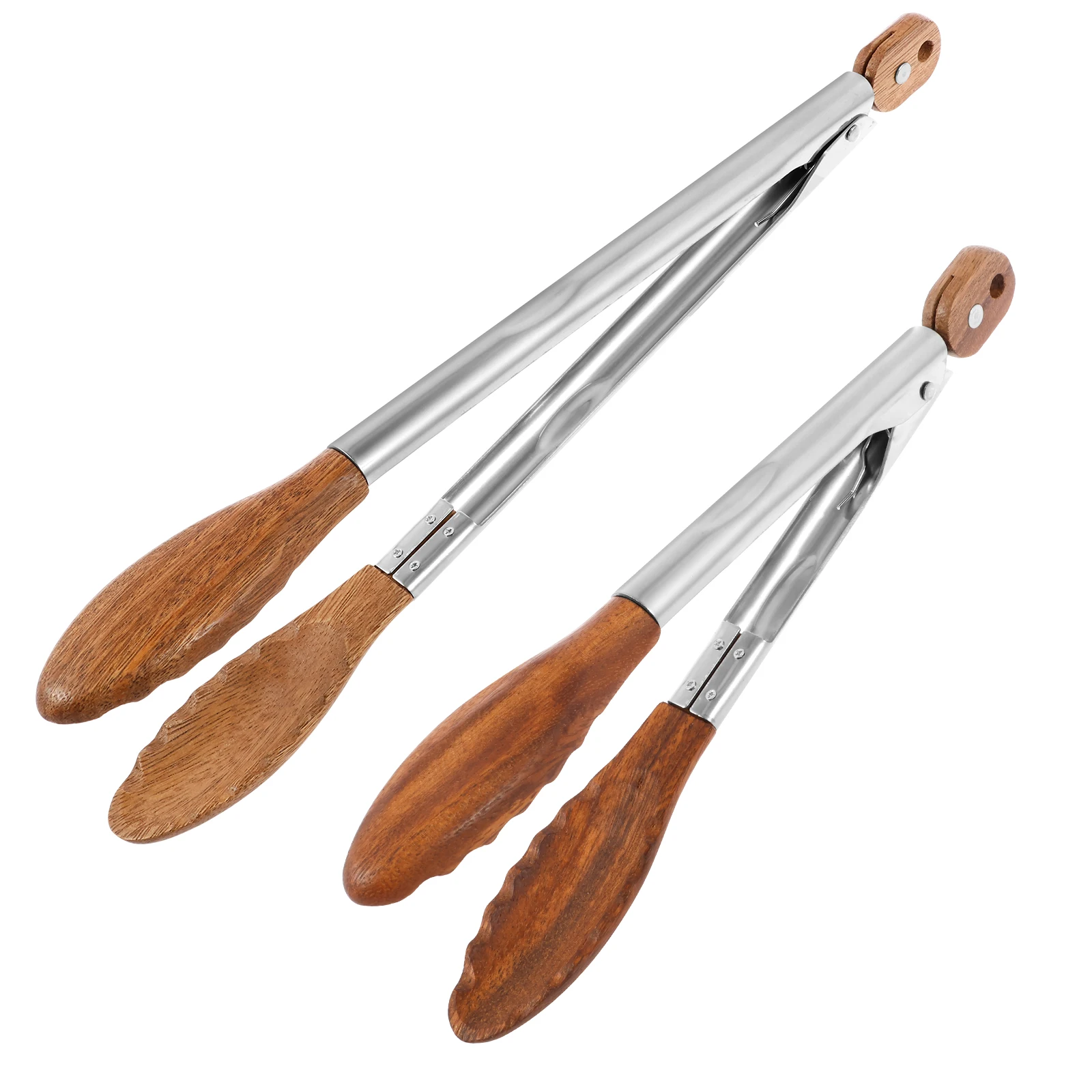 Storage Tips For Food - 2Pcs Wood Food Tongs Rustproof Salad