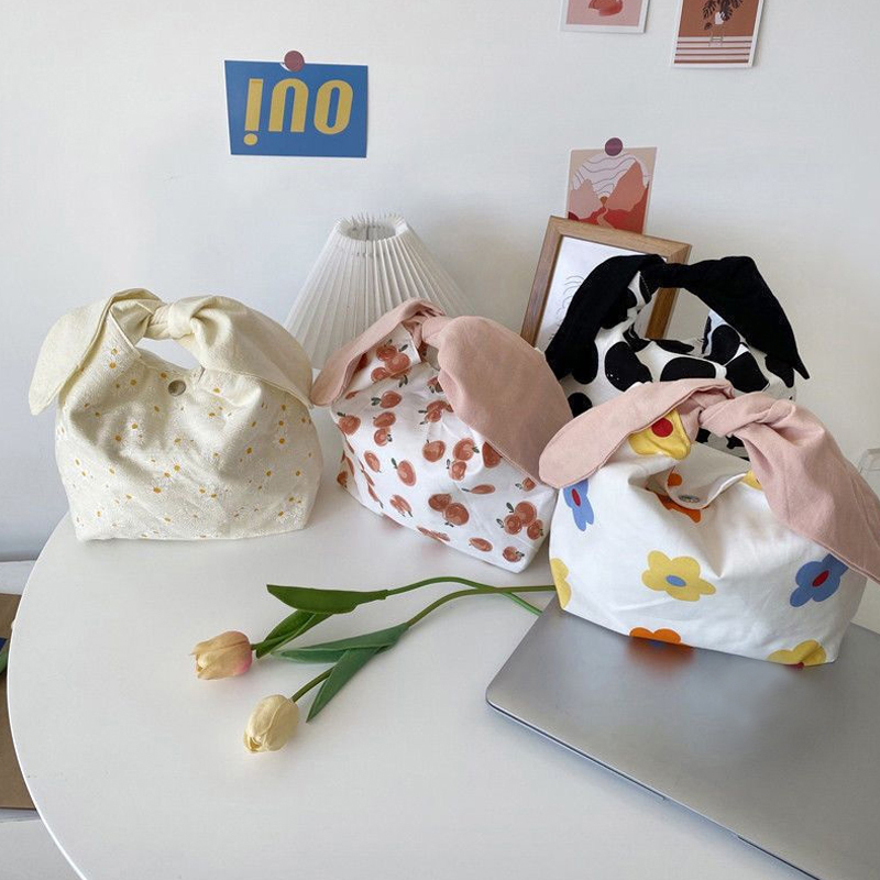 Food Storage Not Plastic - 1Pieces Lunch Bag Cotton Bento Bag