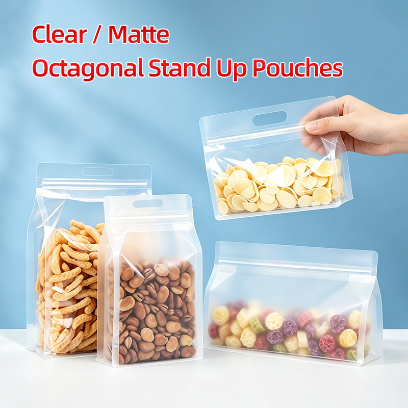 Food Storage Not Plastic - 50PCS Wholesale Eight Side Seal Bottom