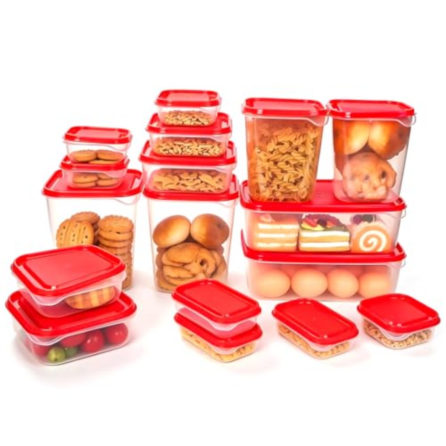 17Pcs Plastic Food Storage Set - Food Storage Containers With Lids review and price