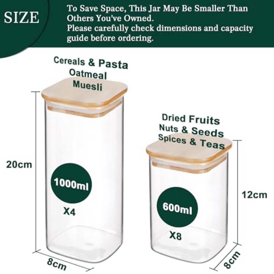 12-Pack Square Glass Storage J - Food Storage Containers With Lids review and price