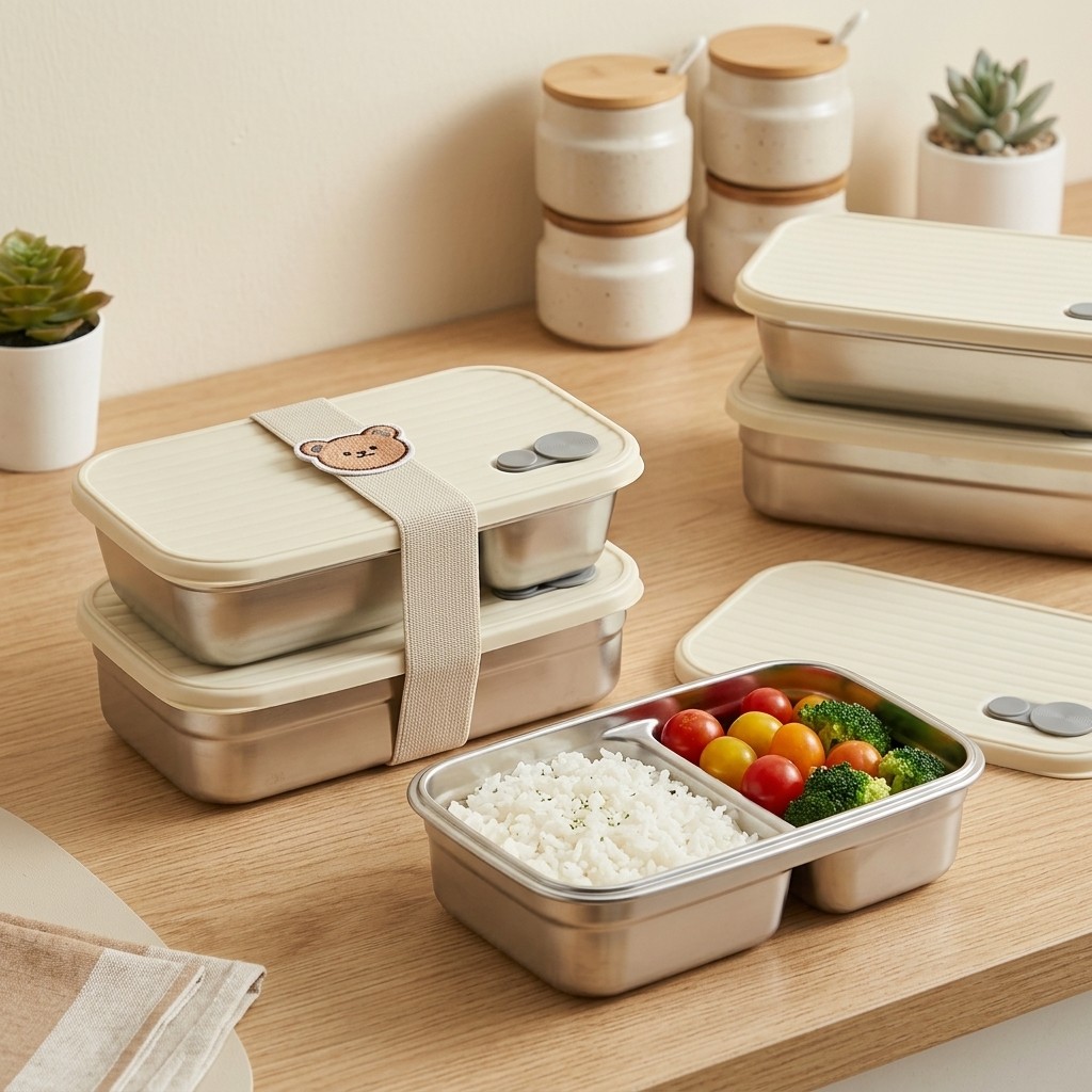 Stainless Steel Bento Box Meta - Food Storage Containers B&M review and price