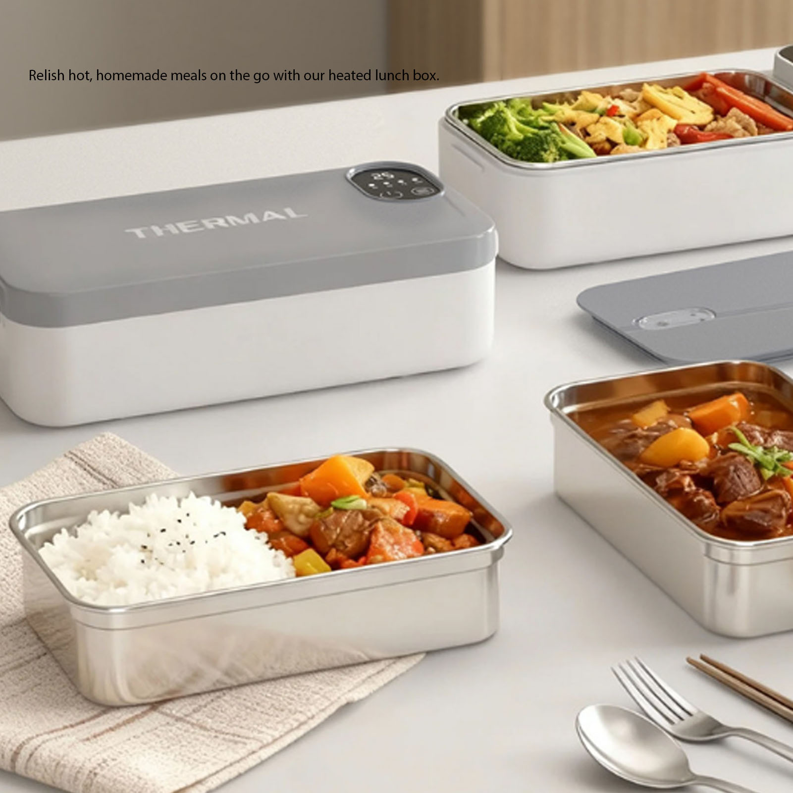 Heated Lunch Box 304 Stainless - Food Storage Warmer review and price