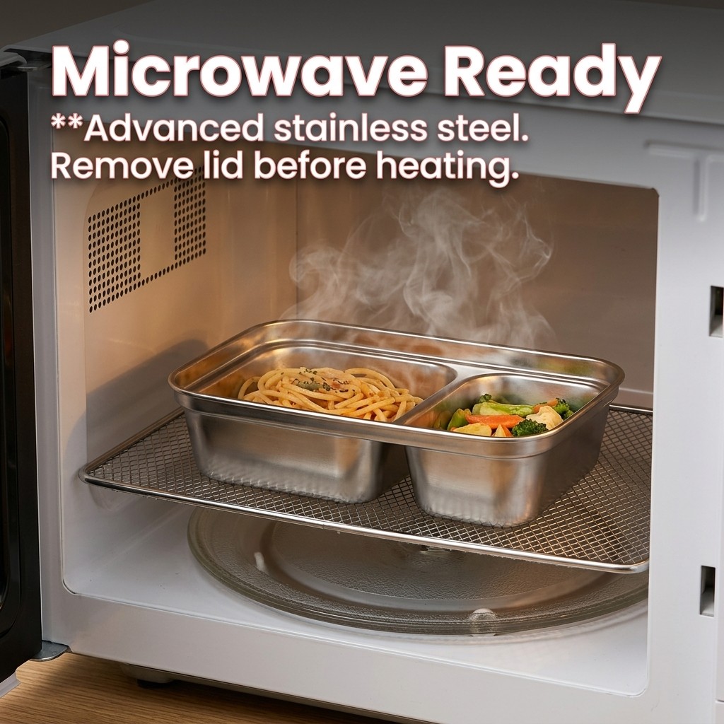 Microwave Safe 304 Stainless S - Food Storage Containers B&M review and price