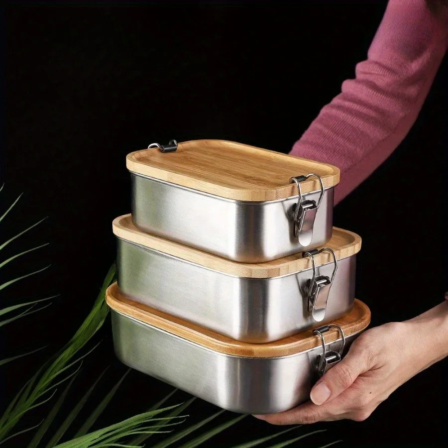 New 304 stainless steel bamboo - Food Storage Containers B&M review and price