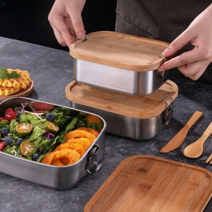 New 304 stainless steel bamboo - Food Storage Containers B&M review and price
