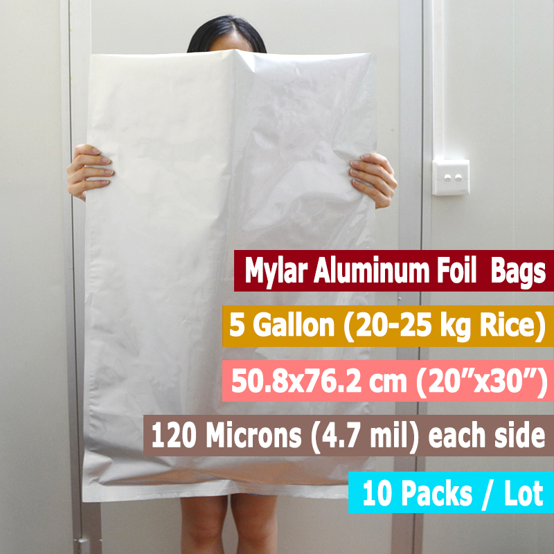 10 Packs 5 Gallons Mylar Bags  - Food Storage Aluminum review and price