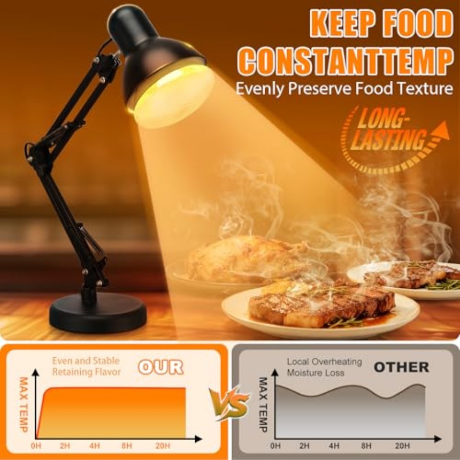 Portable Food Heat Lamp - [Fol - Portable Food Warmer review and price