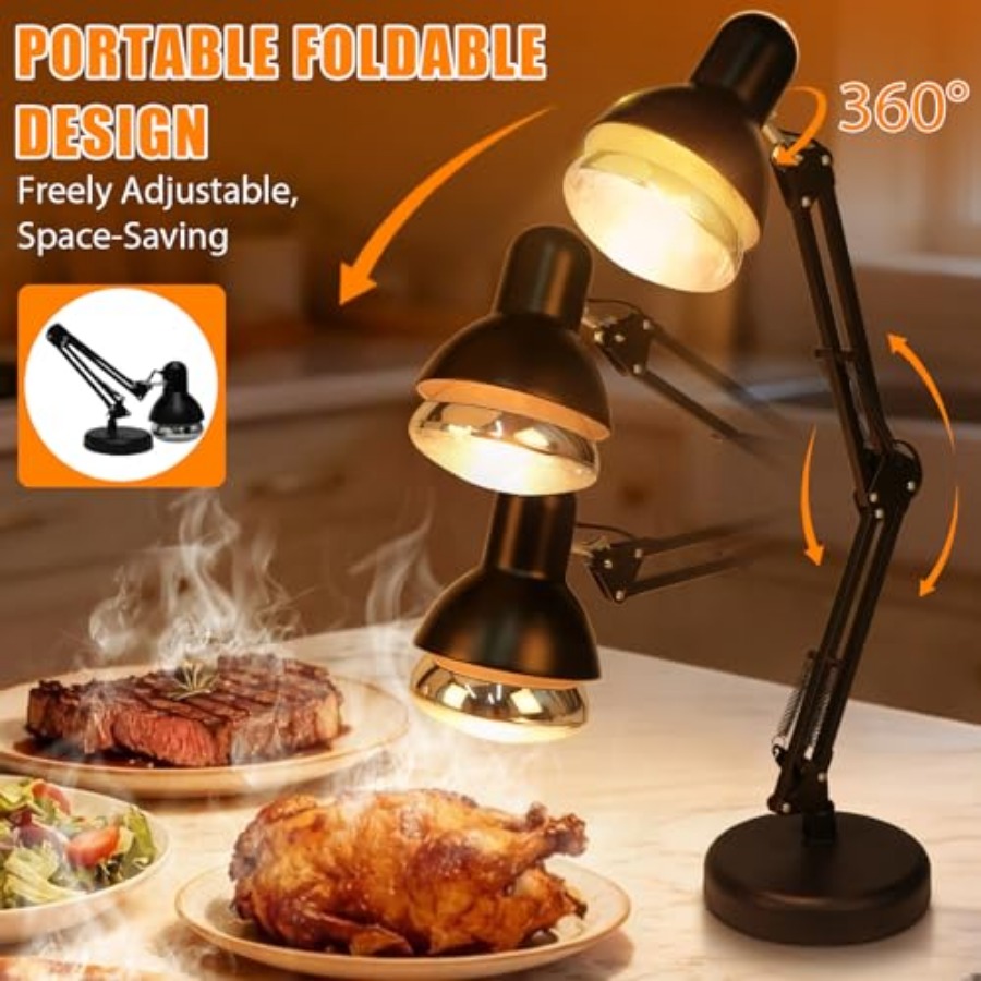 Portable Food Heat Lamp - [Fol - Portable Food Warmer review and price