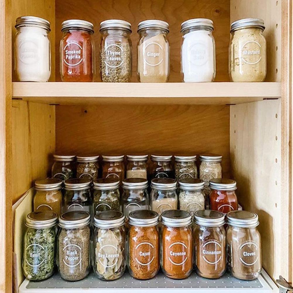 144 Pcs/set Transparent Spice  - Food Storage Name review and price