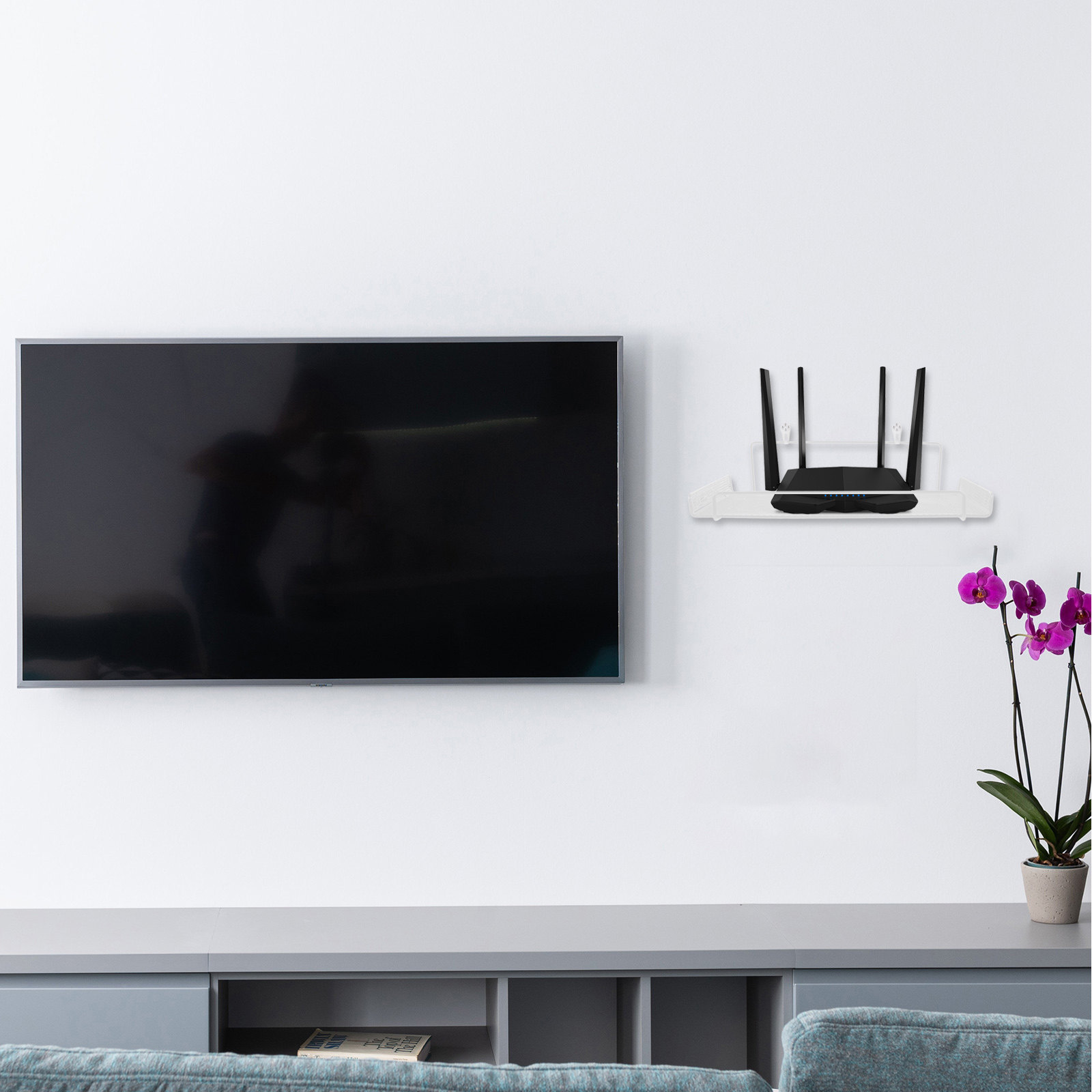 Wall Mount Router Storage Rack - Food Storage For Room review and price