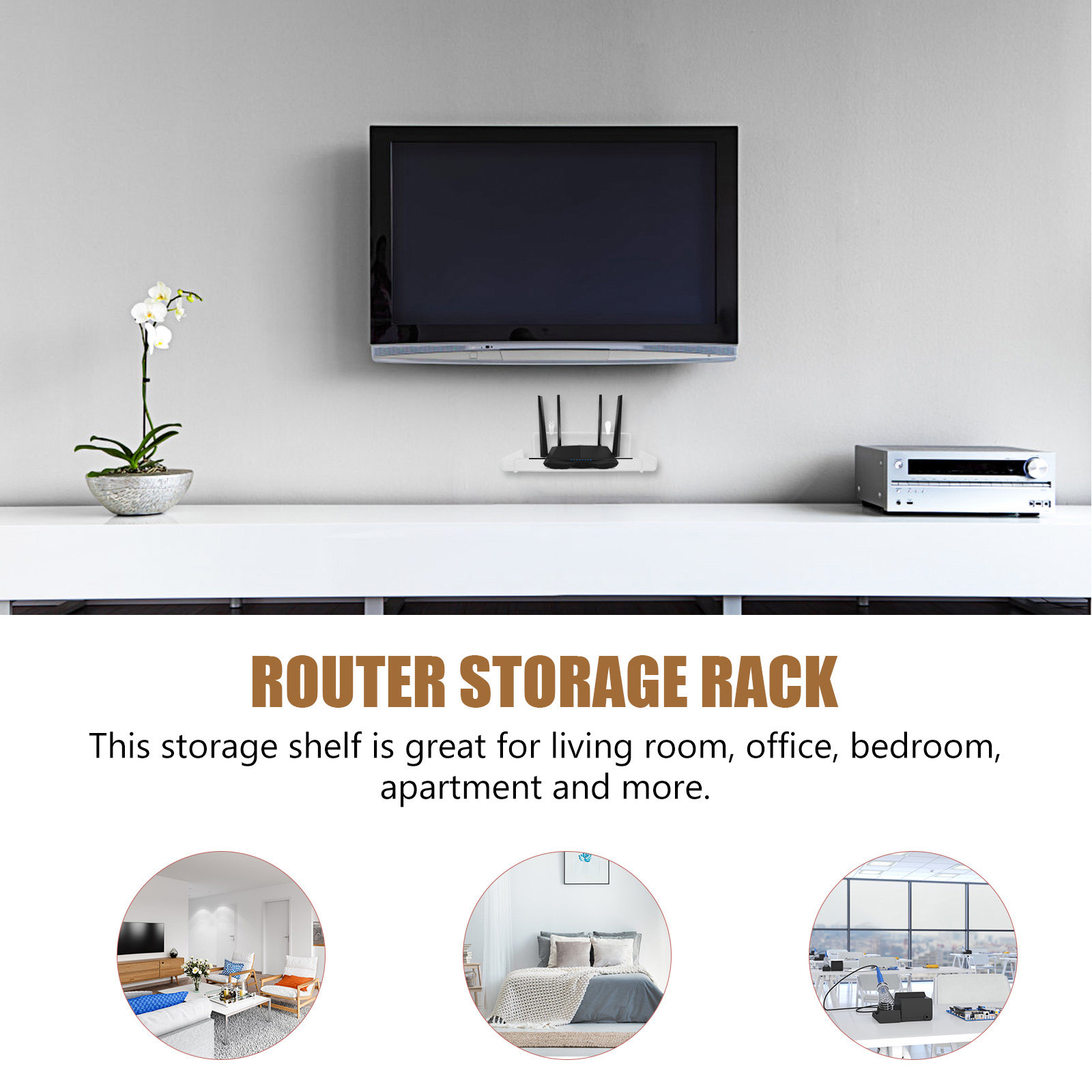 Wall Mount Router Storage Rack - Food Storage For Room review and price