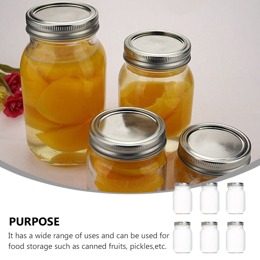 6Pcs Transparent Round Glass J - Food Storage Jars Airtight review and price