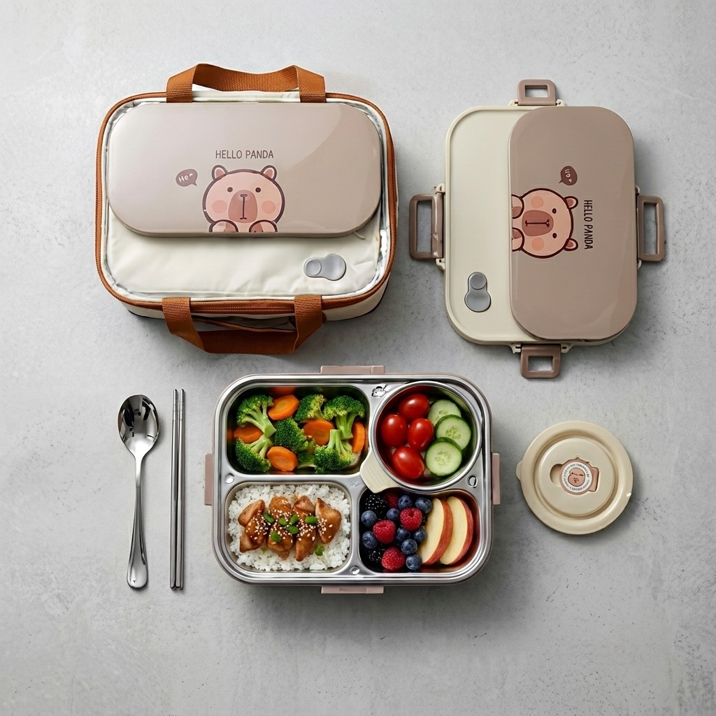 304 Stainless Steel Bento Lunc - Food Storage Containers B&M review and price