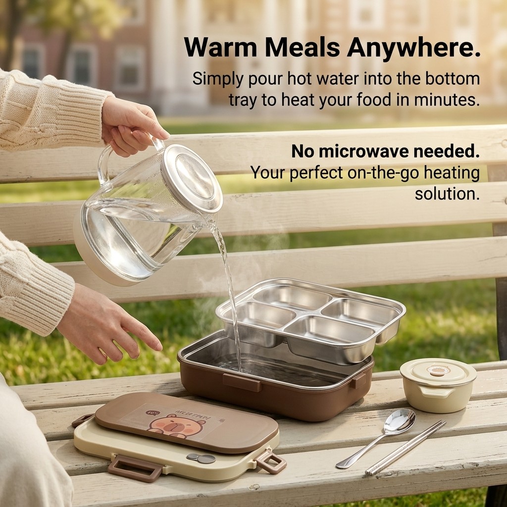 304 Stainless Steel Bento Lunc - Food Storage Containers B&M review and price