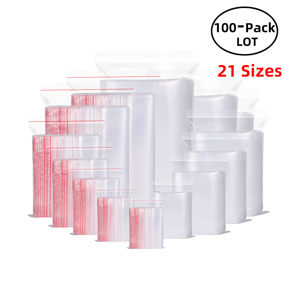 100PCS/Pack Resealable Zip Loc - Food Storage Zip Bags review and price