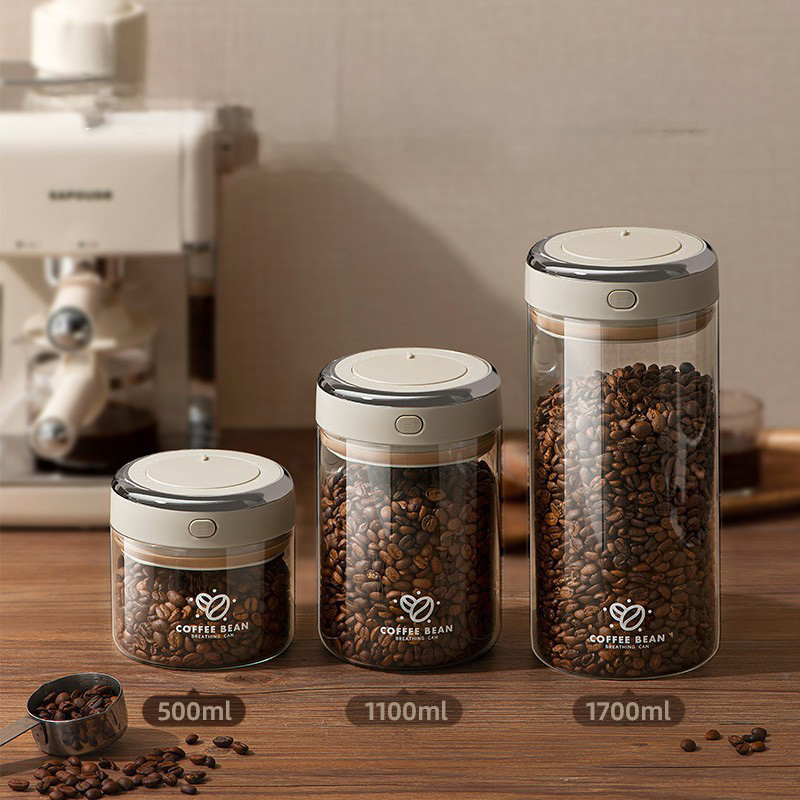 500/1100/1700ml Coffee Beans V - Food Storage Jars Airtight review and price