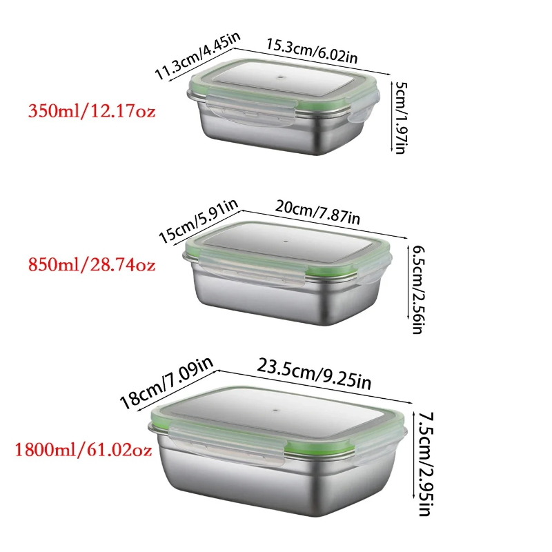304 Stainless Steel Lunch Box  - Food Storage Containers B&M review and price