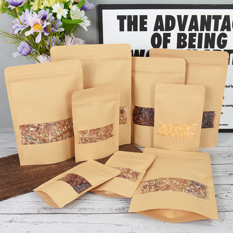 20/50pcs Kraft Paper Zip Lock  - Food Storage Zip Bags review and price