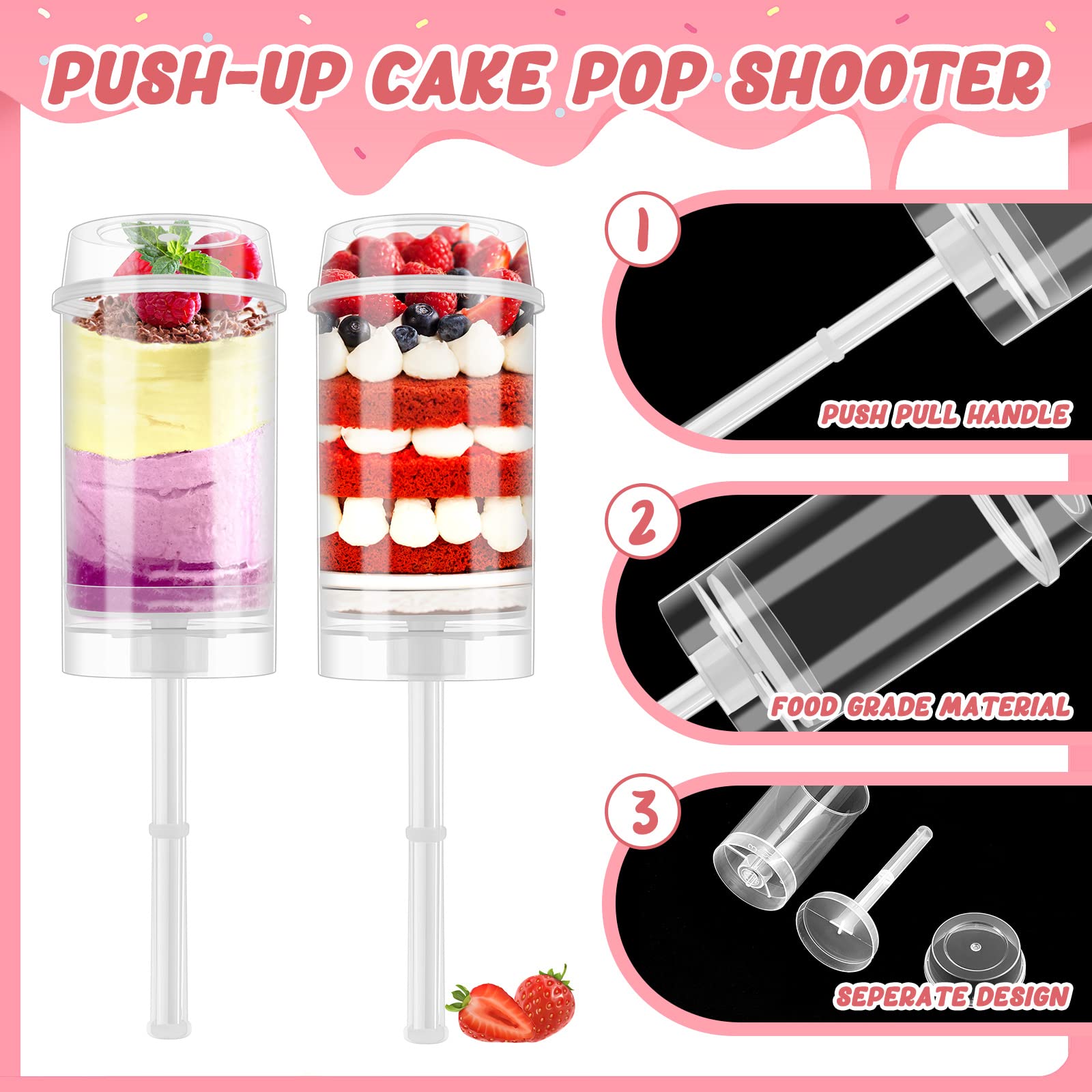 Cake Push Pop Containers with  - Portion Control Container review and price