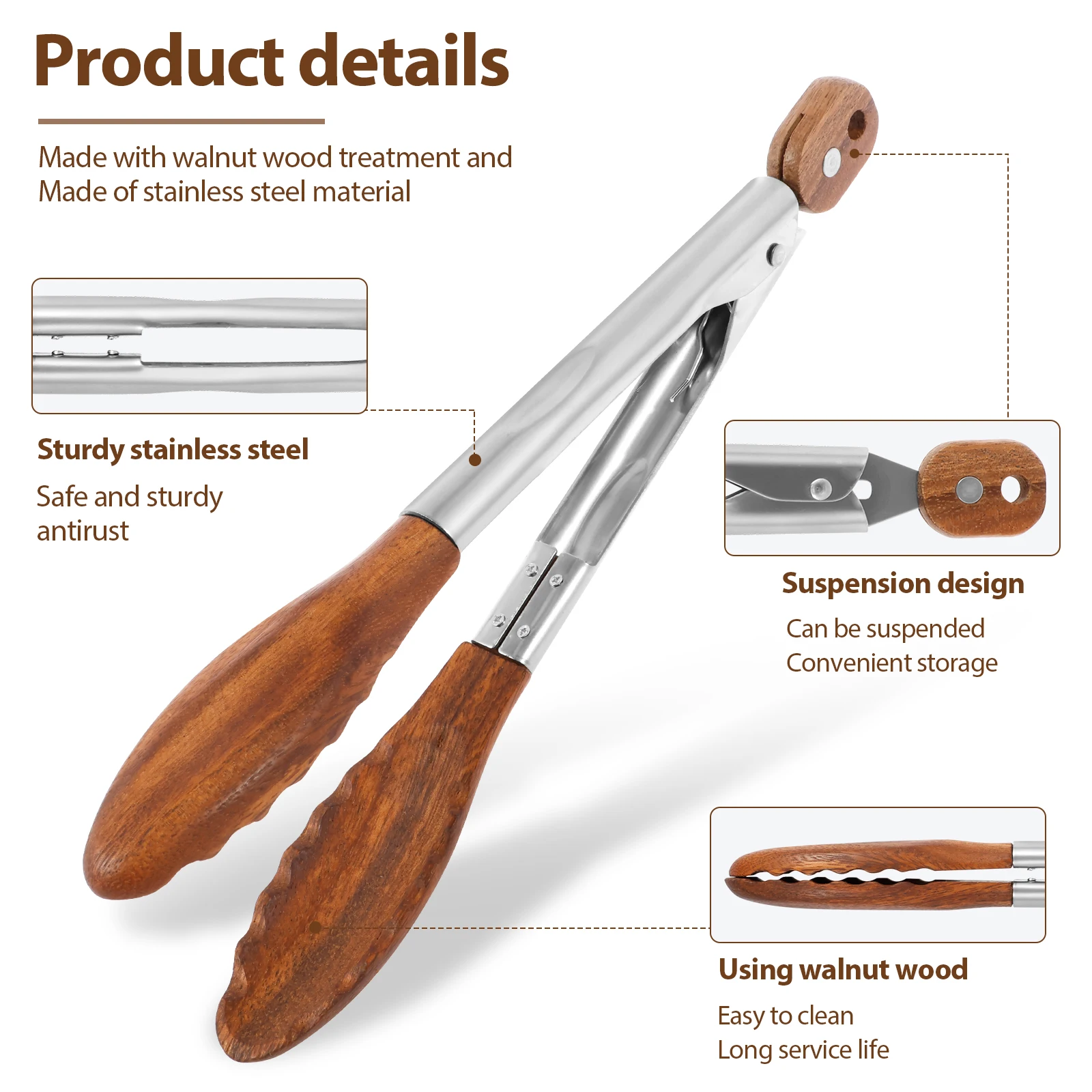 2Pcs Wood Food Tongs Rustproof - Storage Tips For Food review and price