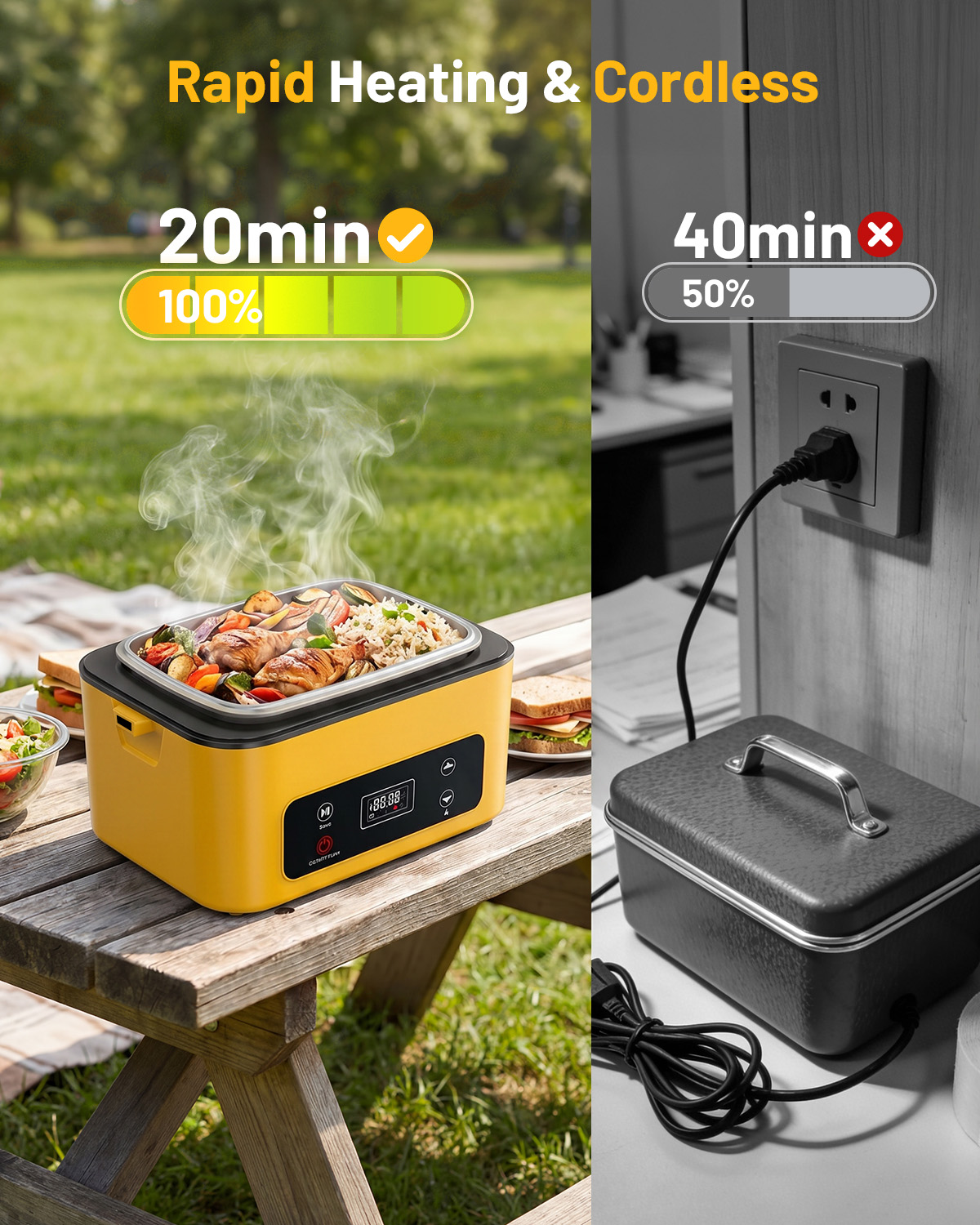 TaskStar Portable Heated Lunch - Portable Food Warmer review and price