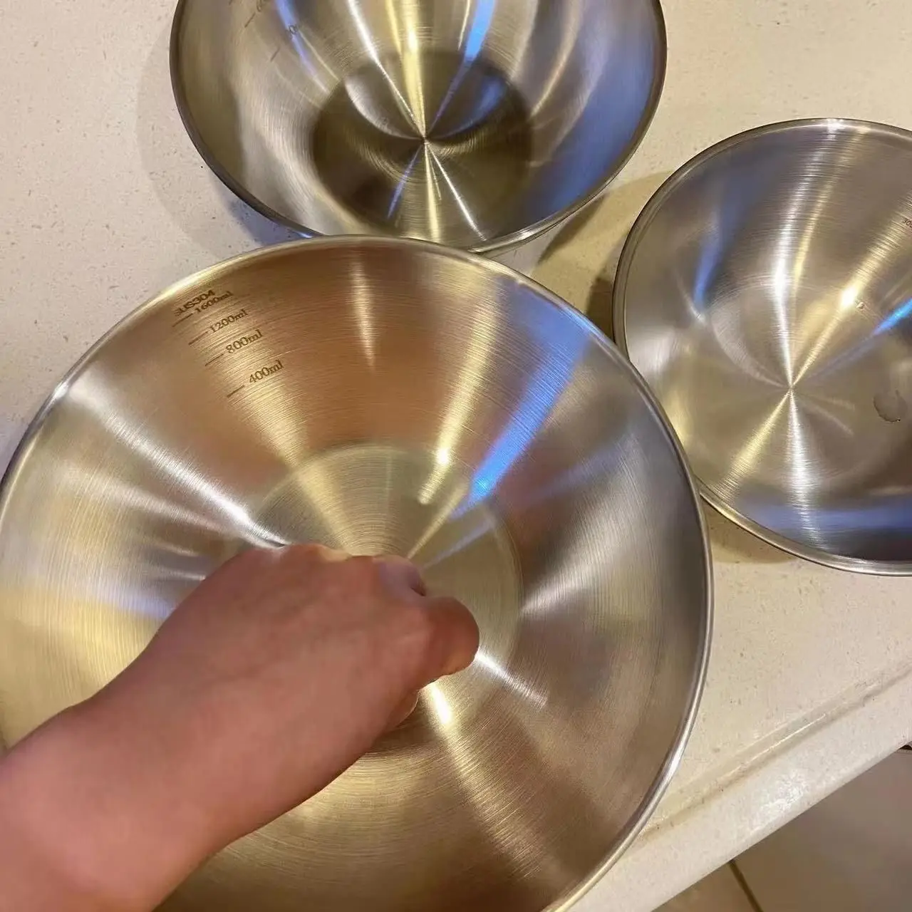 1-3 Stainless Steel Bowl Set w - Food Storage For Room review and price