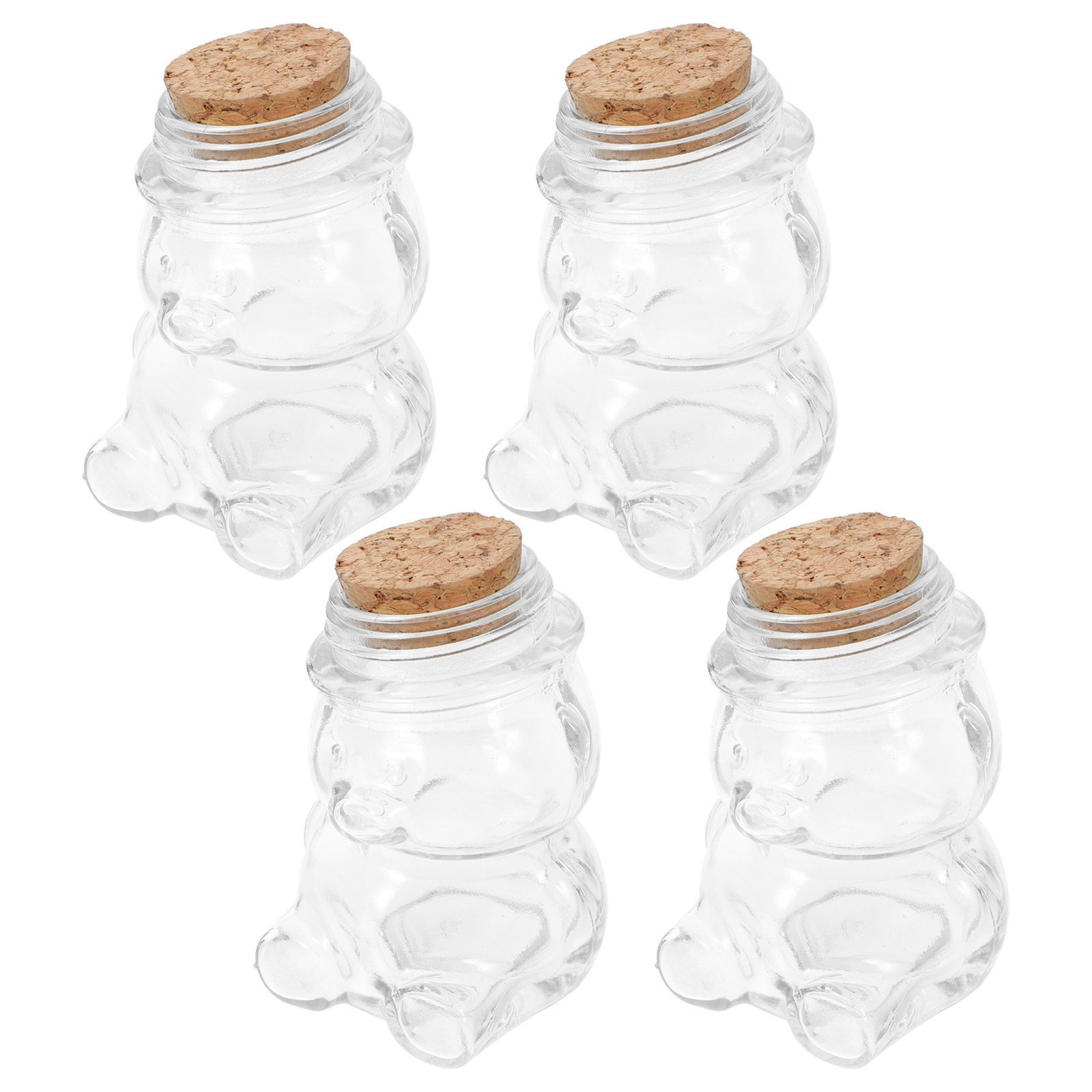 4Pcs Glass Candy Jar Set Trans - Food Storage Jars Airtight review and price