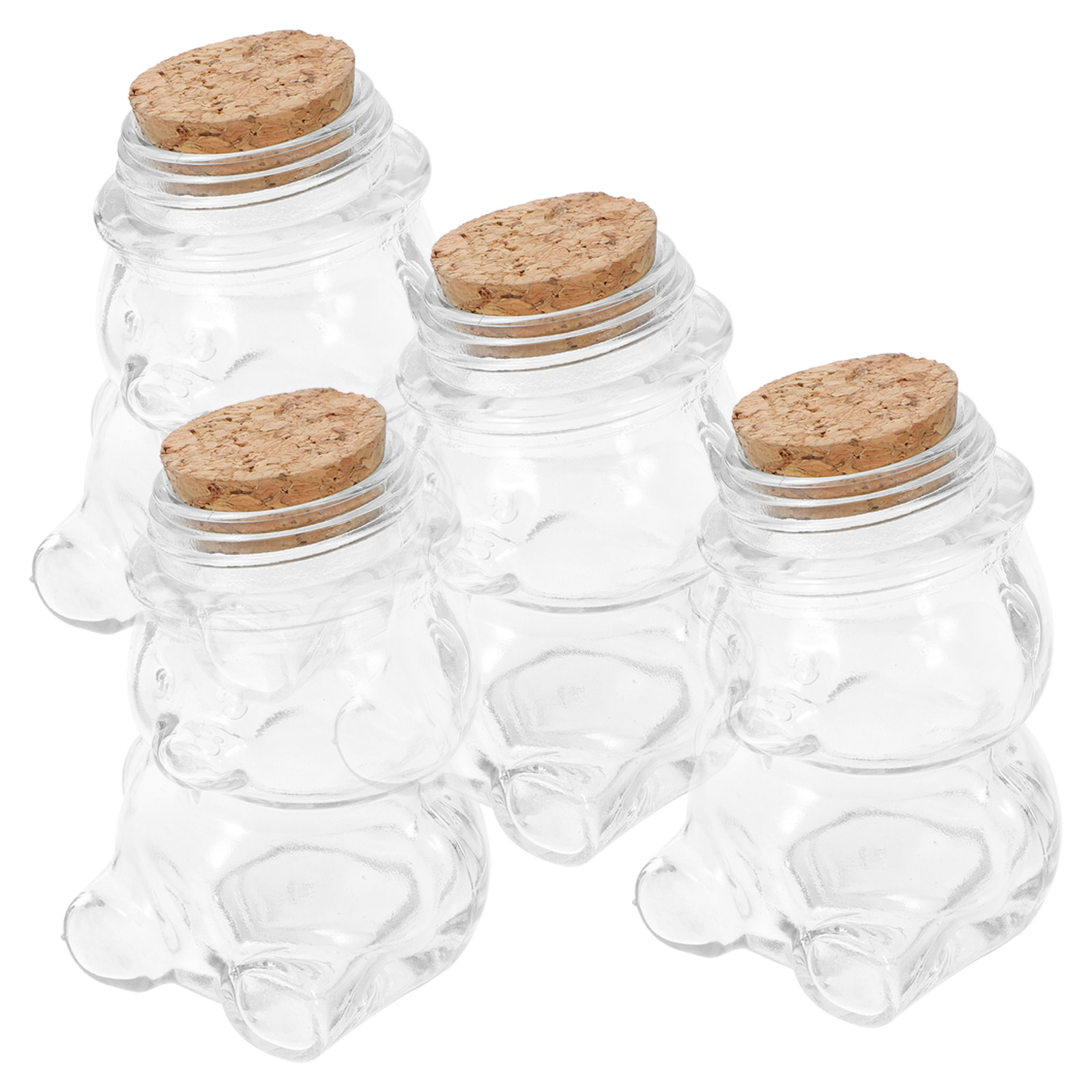 4Pcs Glass Candy Jar Set Trans - Food Storage Jars Airtight review and price