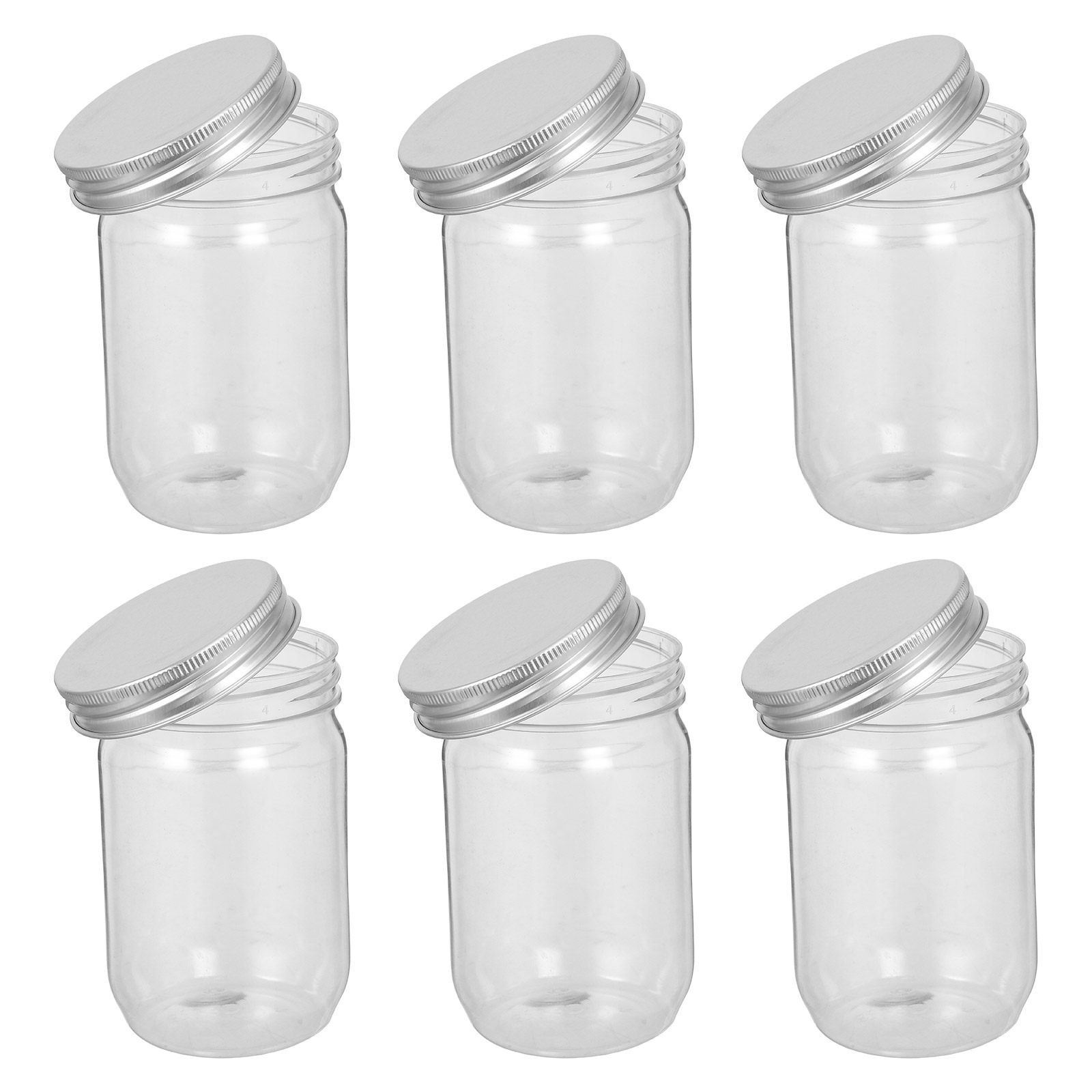 6Pcs Clear Plastic Mason Jars  - Food Storage Containers With Lids review and price