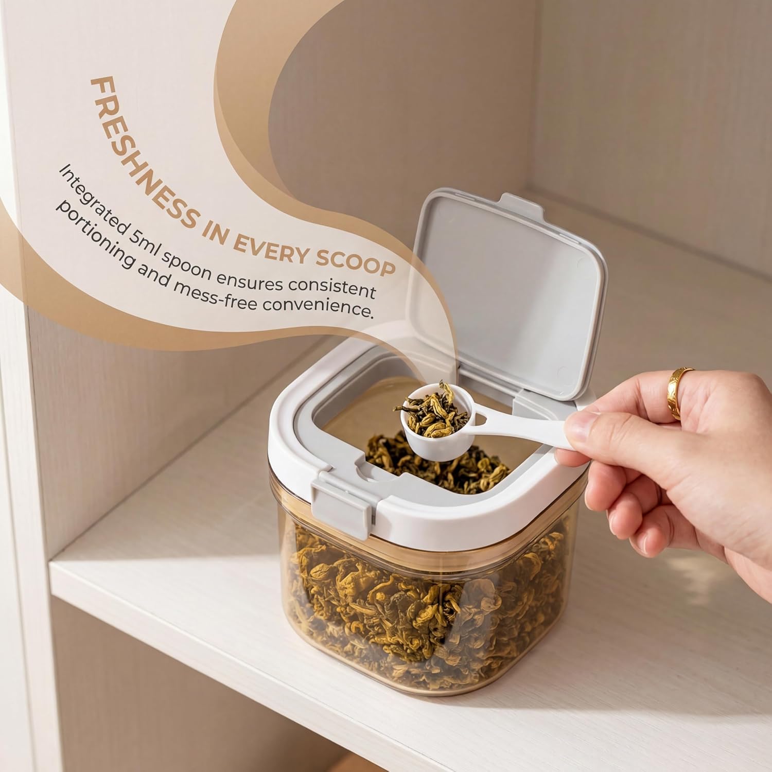 2pcs Coffee Canister with Scoo - Food Storage Jars Airtight review and price
