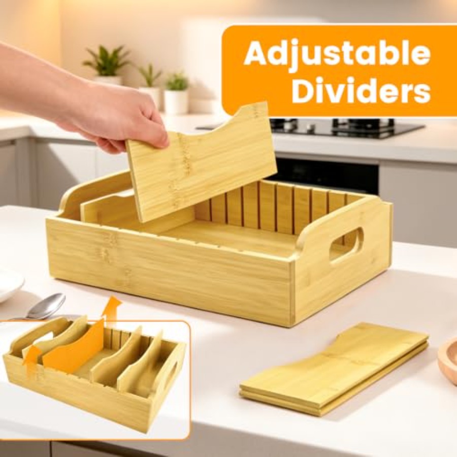 2 Pack Bamboo Lid Organizer, 1 - Food Storage Containers With Lids review and price