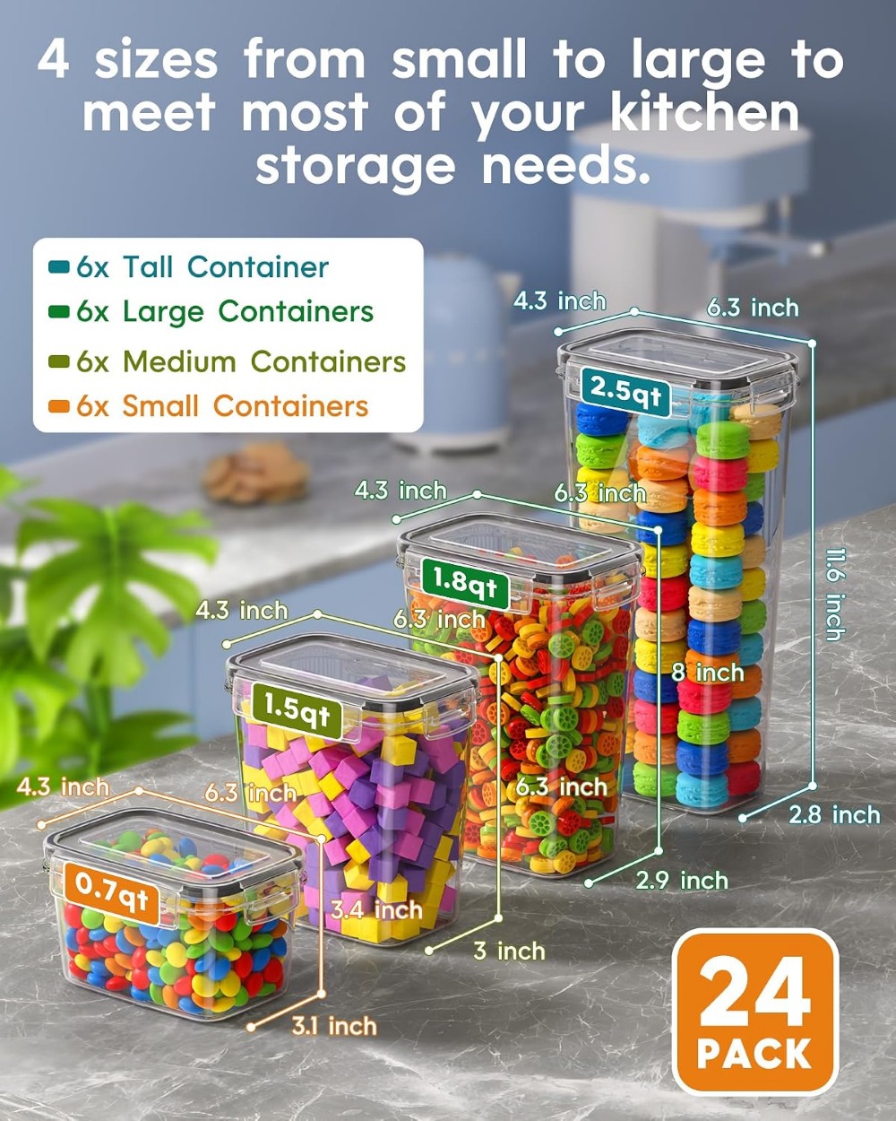 24 PCS Airtight Food Storage C - Food Storage Containers With Lids review and price