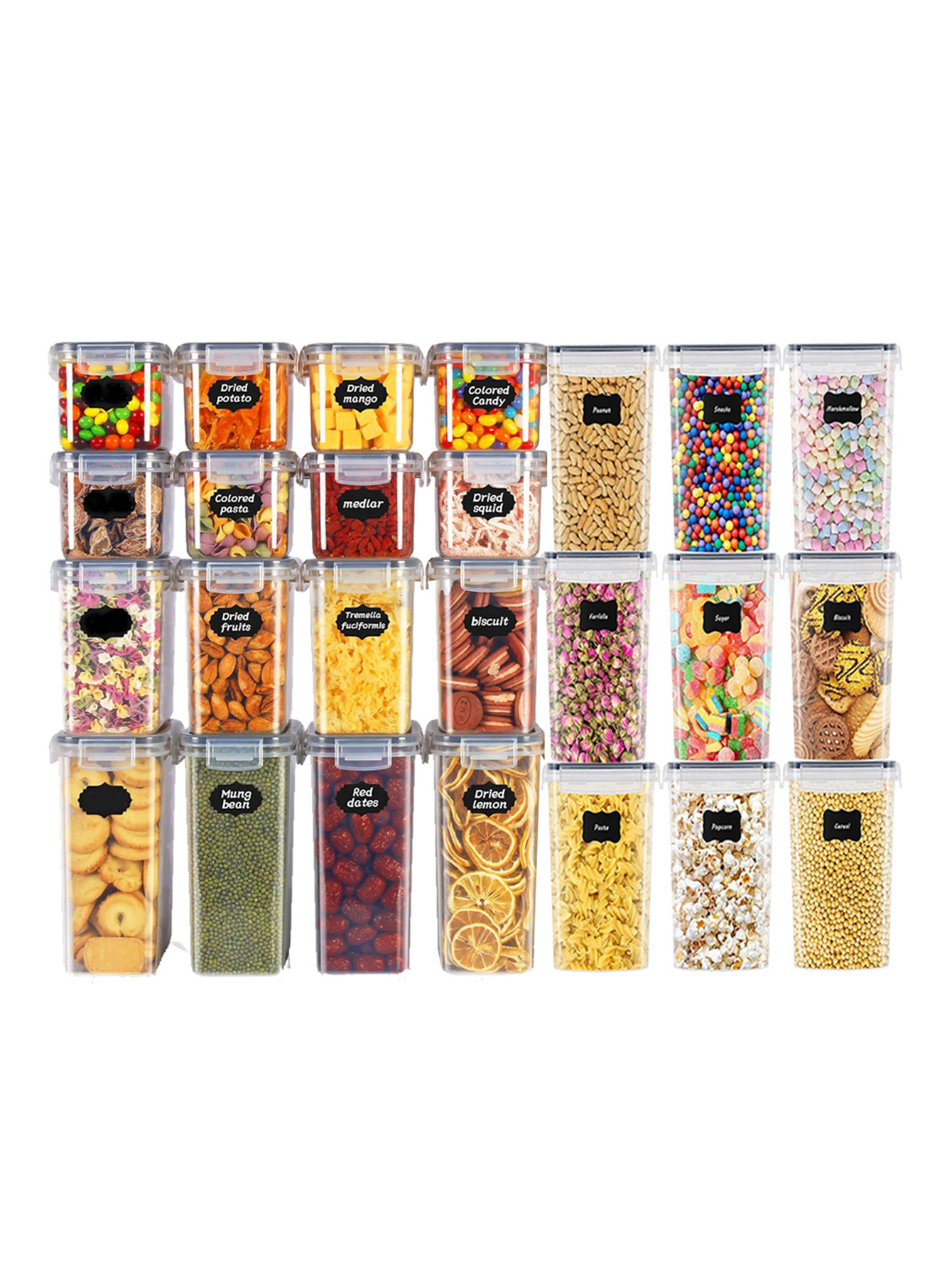 48pcs, Sealed Food Storage Con - Food Storage Jars Airtight review and price
