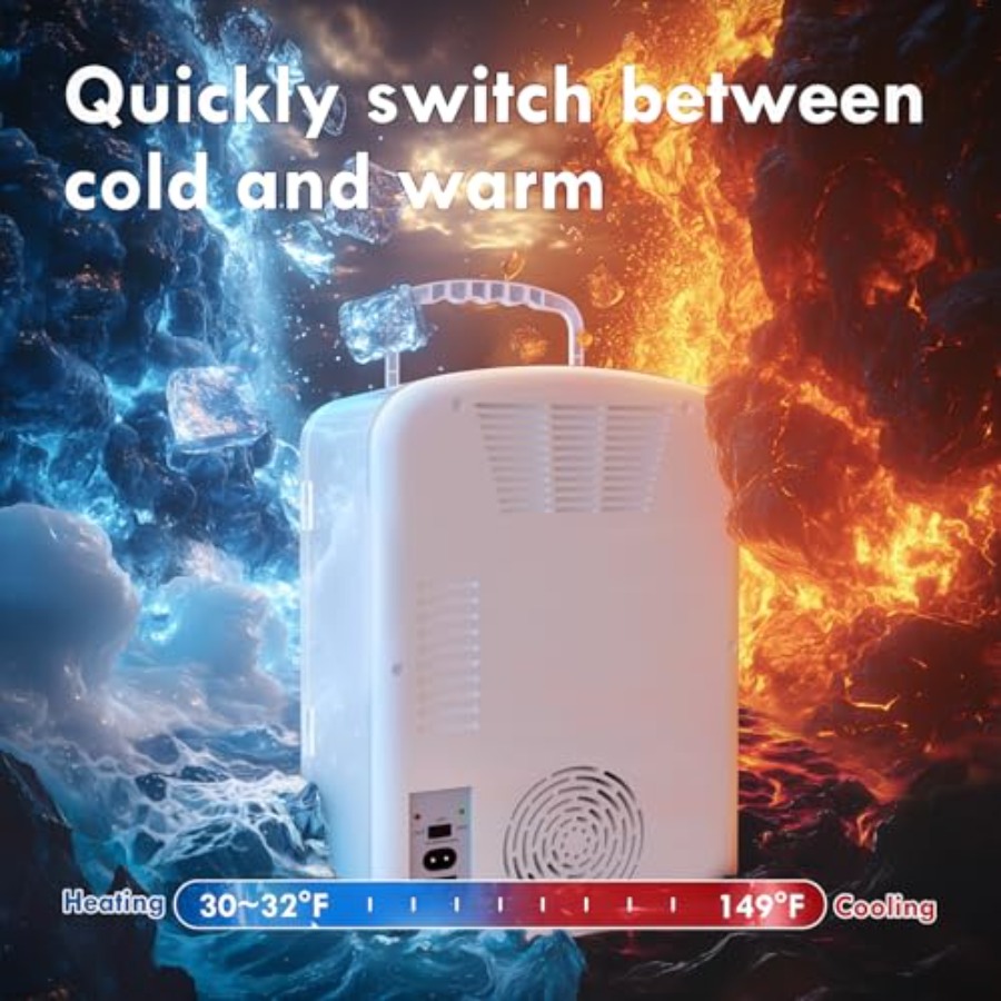 9L Mini Fridge for Bedroom Car - Portable Food Warmer review and price